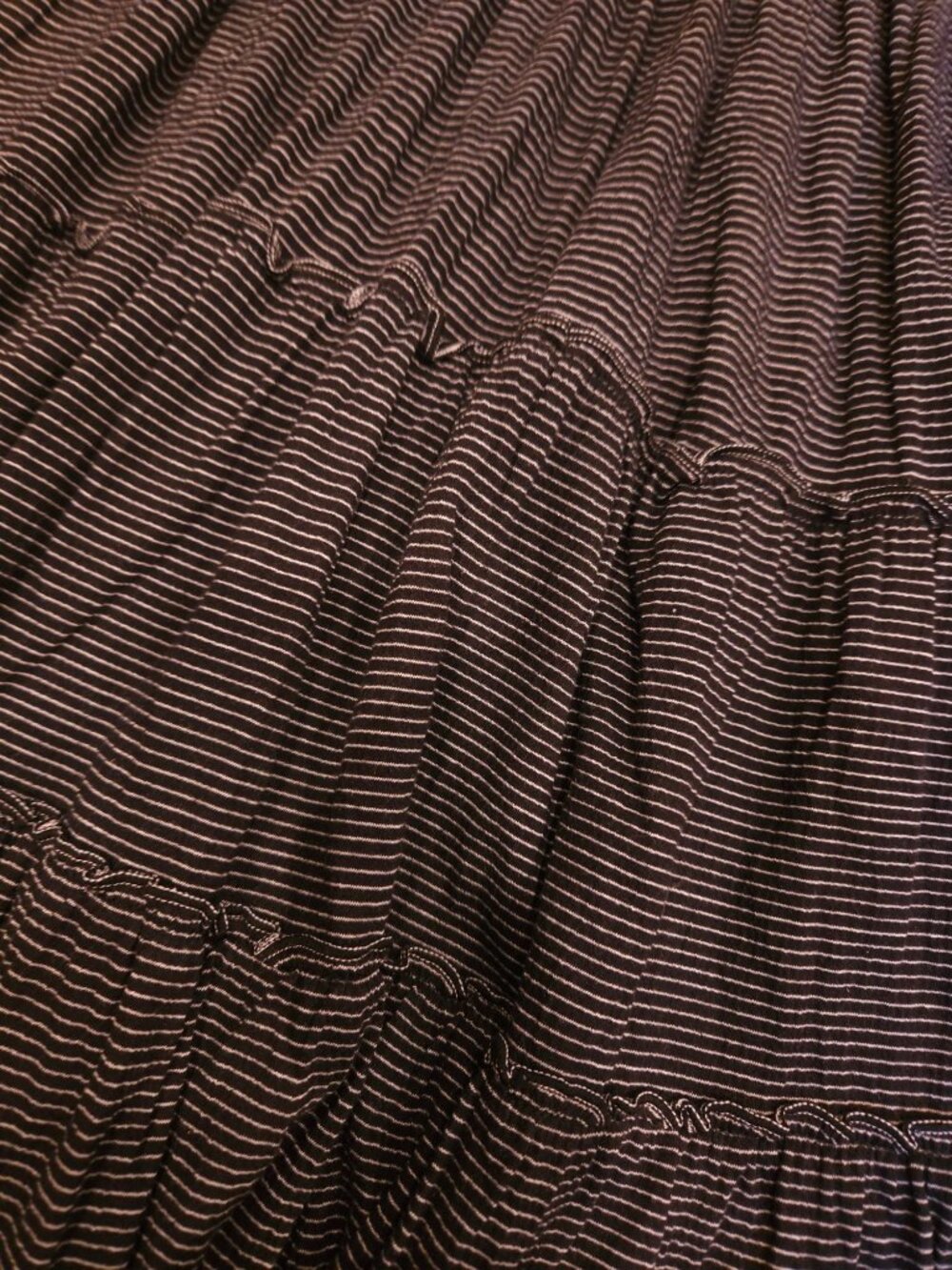 NEW Max Studio Black & White Striped Sleeveless Tiered Dress Size Medium - Picture 14 of 16